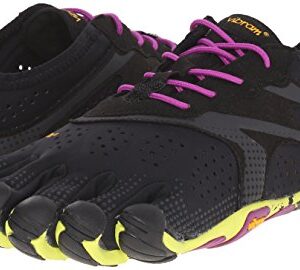 Vibram Women's FiveFingers, V-Run Running Shoe, Black/Yellow/Purple, 9-9.5 M US