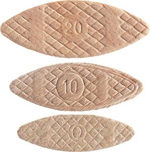 trend 100pcs beechwood joining biscuits variety pack (no. 0, 10, 20) for woodworking, joinery, and furniture framing, bsc/mix/100