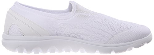 Propét Womens TravelActiv Slip On Walking Walking Sneakers Shoes Casual - White - Size 12 2E