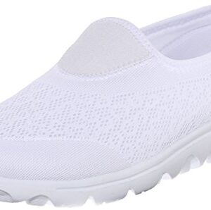 Propét Womens TravelActiv Slip On Walking Walking Sneakers Shoes Casual - White - Size 12 2E