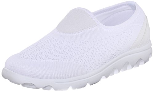 Propét Womens TravelActiv Slip On Walking Walking Sneakers Shoes Casual - White - Size 12 2E