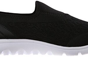 Propét Women's TravelActiv Slip On Fashion Sneaker, Black, 8 N US