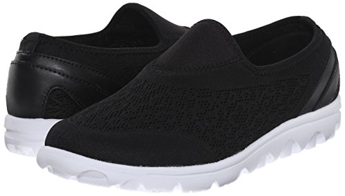 Propét Women's TravelActiv Slip On Fashion Sneaker, Black, 8 N US