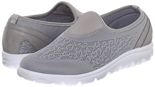 Propét Women TravelActiv Slip-On Sneaker, Silver, 9 Narrow