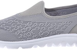 Propét Women TravelActiv Slip-On Sneaker, Silver, 9 Narrow