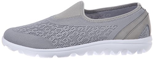 Propét Women TravelActiv Slip-On Sneaker, Silver, 9 Narrow