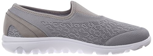 Propét Women TravelActiv Slip-On Sneaker, Silver, 9 Narrow