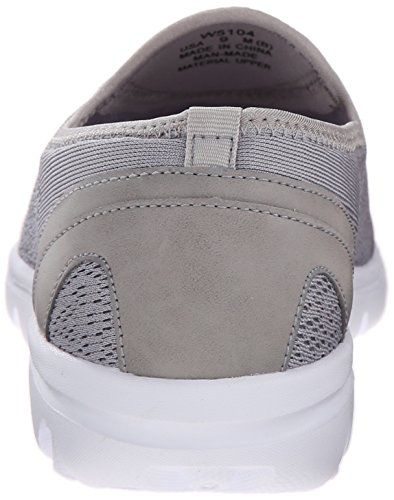 Propét Women TravelActiv Slip-On Sneaker, Silver, 9 Narrow