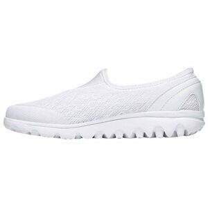 Propét Women's TravelActiv Slip On Fashion Sneaker, White, 7.5 N US