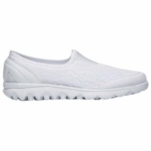 Propét Women TravelActiv Slip-On Sneaker, White, 9.5 Narrow