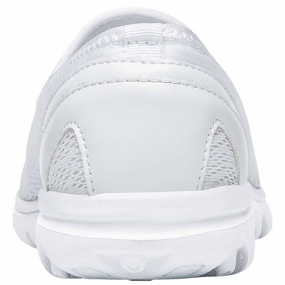 Propét Women TravelActiv Slip-On Sneaker, White, 9.5 Narrow