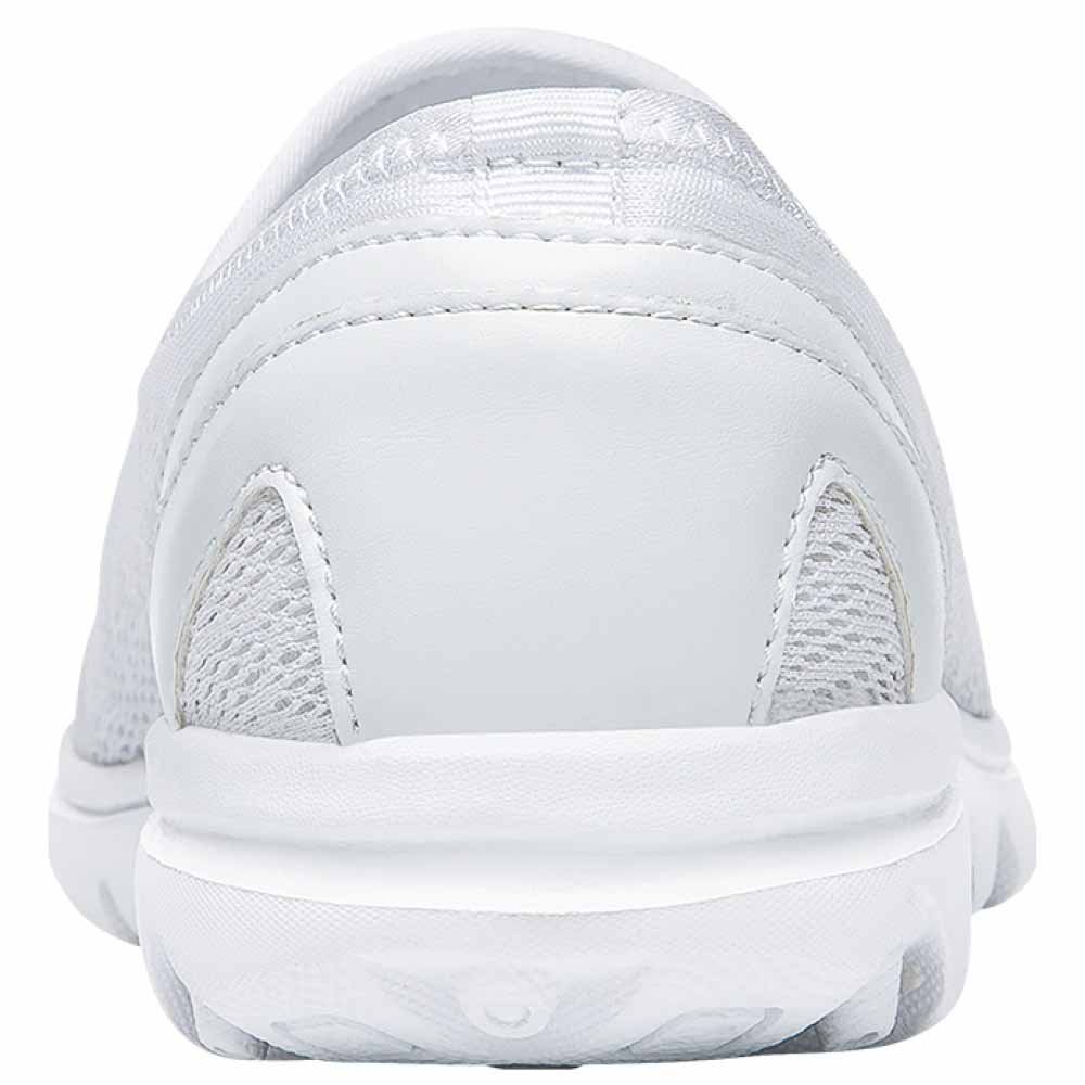 Propét Women TravelActiv Slip-On Sneaker, White, 9 Wide