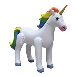 jet creations inflatable standing rainbow unicorn, great for pool, party decoration, birthday, 40"l