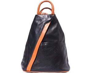 lagaksta submedium italian leather backpack purse black leather