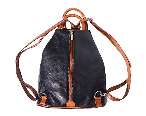 LaGaksta Submedium Italian Leather Backpack Purse Black Leather