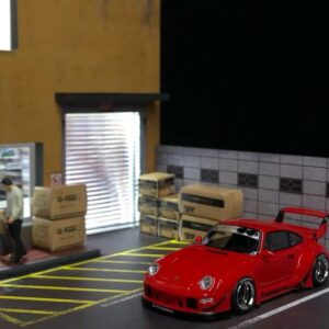 Diorama 1/64 Car Garage Model City Backdrop Car Parking Lot LED Lighting Scenery Model Toy