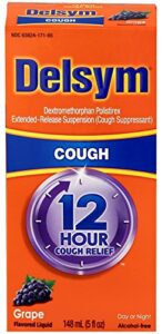 delsym adult 12 hr cough relief liquid, grape, 5oz