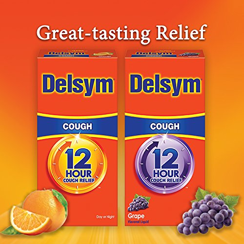 Delsym Adult 12 Hr Cough Relief Liquid, Grape, 5oz