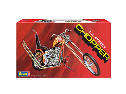 Revell 17326 L.A. Street Chopper 1:8 Scale 107-Piece Skill Level 5 Model Motorcycle Bike Building Kit,White