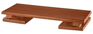 oakridge compact portable footrest, collapsible legs for storage or travel, mahogany wood finish