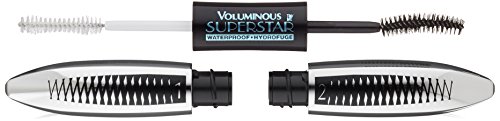 L'Oreal Paris Cosmetics Voluminous Superstar Mascara, Waterproof, Blackest Black, 0.41 Fl. Oz, 1 Count