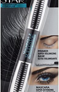 L'Oreal Paris Cosmetics Voluminous Superstar Mascara, Waterproof, Blackest Black, 0.41 Fl. Oz, 1 Count