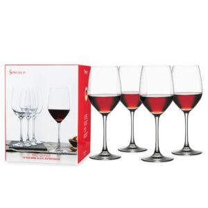 spiegelau vino grande red wine glasses (set of 4), clear