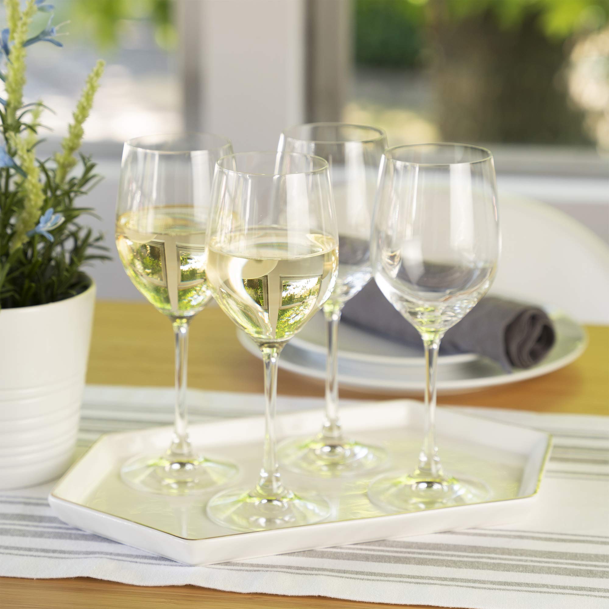 Spiegelau Vino Grande White Wine Glasses, Set of 4, European-Made Lead-Free Crystal, Classic Stemmed, Dishwasher Safe, Professional Quality White Wine Glass Gift Set, 12 oz