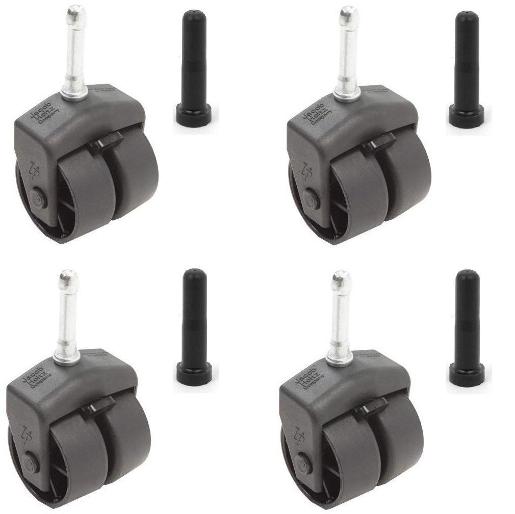 Leggett & Platt Replacement Wheels / Casters with Socket Sleeves - Set of 4