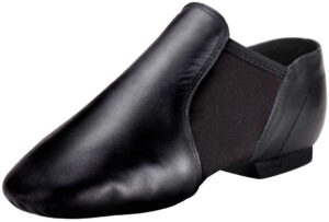 linodes (tent leather upper jazz shoe slip-on for women and men's dance shoes black 8m