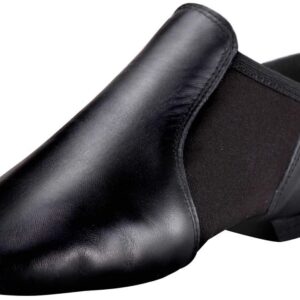 Linodes (Tent Leather Upper Jazz Shoe Slip-on for Women and Men's Dance Shoes Black 8M