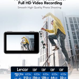 Lexar High-Performance 633x 64GB microSDXC UHS-I Card w/ SD Adapter, C10, U3, V30, A1, Full-HD & 4K Video, Up To 100MB/s Read, for Smartphones, Tablets, and Action Cameras (LSDMI64GBBNL633A)
