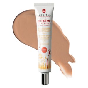 erborian bb cream with ginseng, tan (dore) - lightweight buildable coverage with spf & ultra-soft matte finish minimizes pores & imperfections - korean face makeup & skincare - 1.5 oz