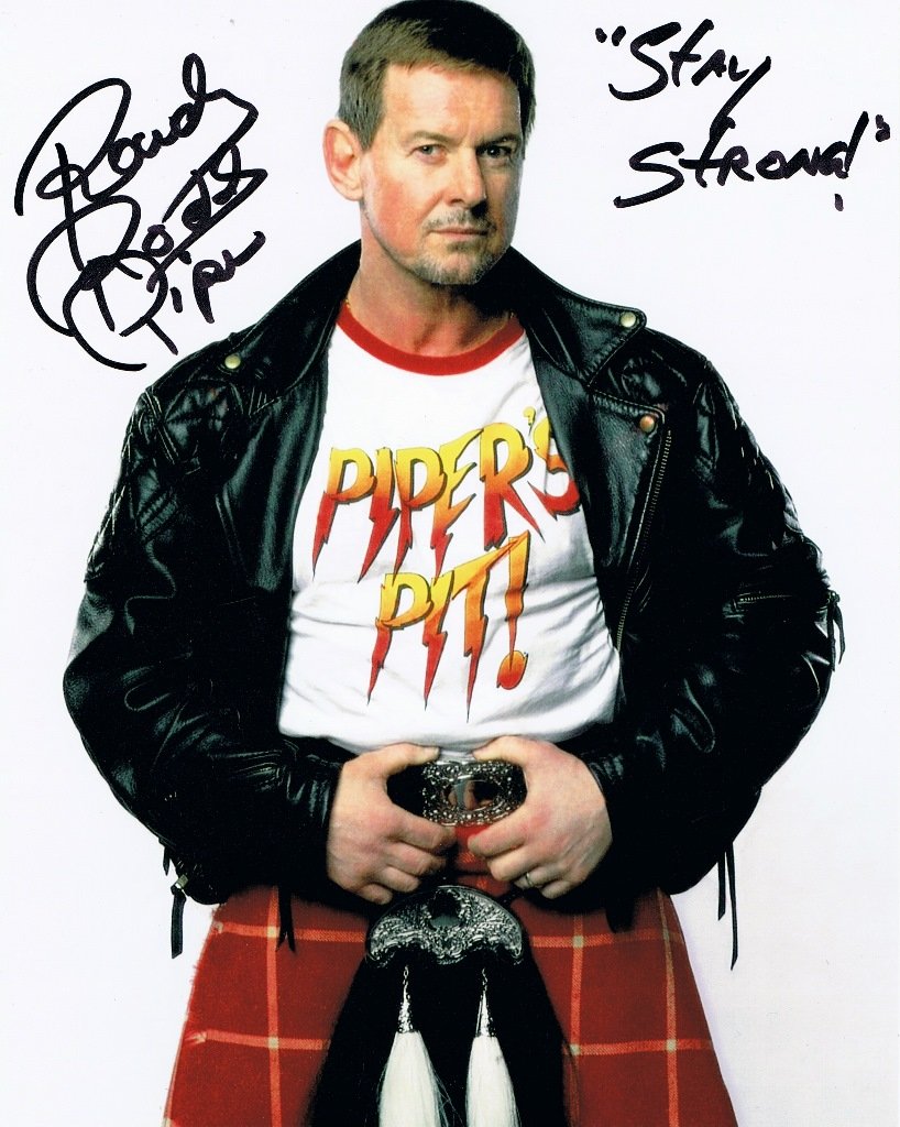 Kirkland Signature Rowdy Roddy Piper 8 X 10 Autograph Photo on Glossy Photo Paper