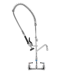 ridgeyard kitchen faucet with pull down sprayer 47 inch, flexible pre rinse sprayer commercial high pressure 1.4gal/min, faucet for kitchen sink with add-on swing spout for home restaurant industrial