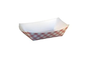 specialty quality packaging 8702 food tray, 200, red plaid (pack of 1000)