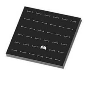 Foam Ring Inserts in Black 7.75 L x 6.75 W x 0.875 H Inches - Pack of 10