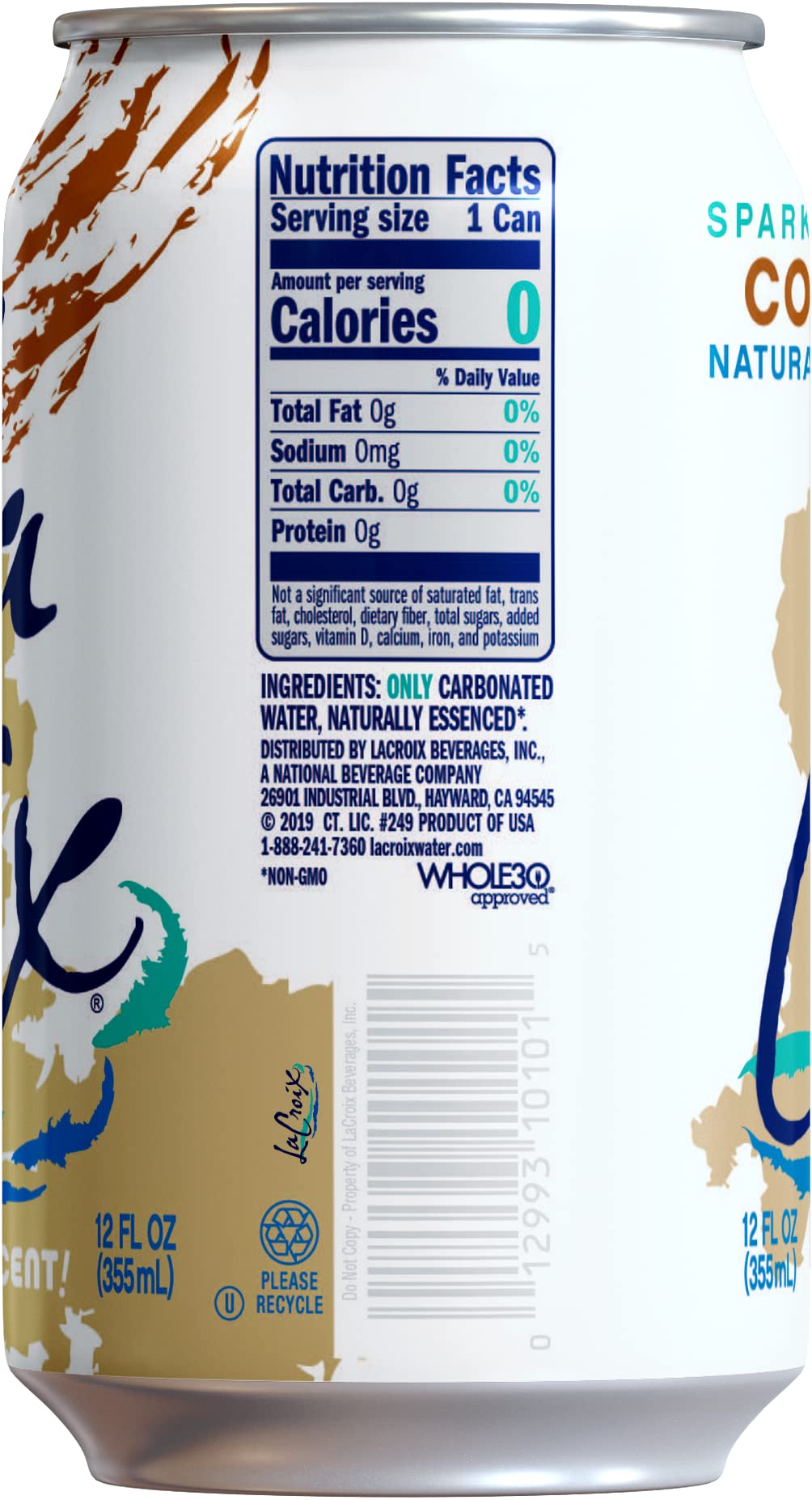 LaCroix Sparkling Water, Coconut, 12 Fl Oz (pack of 8)