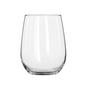 libbey glassware 221 stemless white wine glass, 17 oz. (pack of 12)