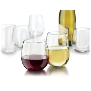 Libbey Glassware 221 Stemless White Wine Glass, 17 oz. (Pack of 12)