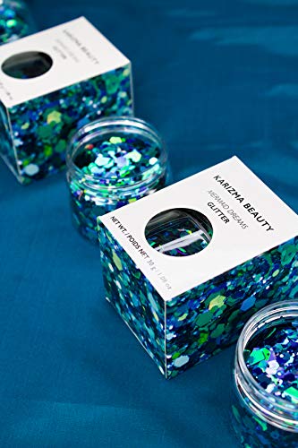 Mermaid Chunky Glitter ✮ Large 30g Jar KARIZMA Beauty ✮ Festival Glitter Cosmetic Face Body Hair Nails