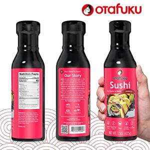 Otafuku Sushi Eel Sauce for Sushi Rolls, Japanese Unagi Sauce Gluten Free, 15 Oz