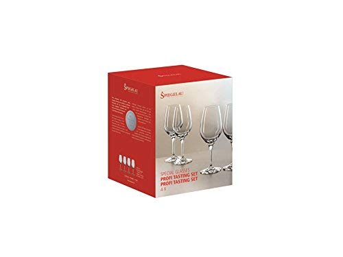 Spiegelau Profi Tasting Glass-Set of 4, 15.2x15.2x18.8 cm, Transparent, 4 Count