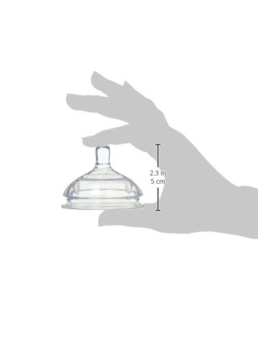 Comotomo Replacement Nipples in Slow Flow for Ages 0-3 Months: Total of 4 Replacement Nipples