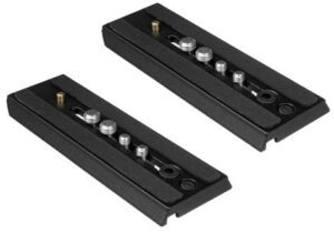 set of 2 replacement quick release plate for the manfrotto mvh502ah, 504hd, mvk502am, mvh502a,546bk-1, 504hd,546bk, 504hd,535k, 504hd,536k, 504hd,546gbk …