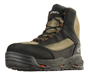 korkers greenback wading boots - packed with the essentials - includes interchangeable kling-on & studded kling-on soles - size 8