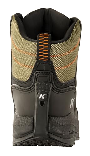 Korkers Greenback Wading Boots - Packed with The Essentials - Includes Interchangeable Kling-On & Studded Kling-On Soles - Size 8