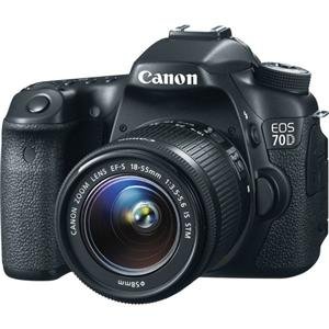 canon eos 70d dslr camera with 18-55mm f/3.5-5.6 stm lens (certified refurbished)