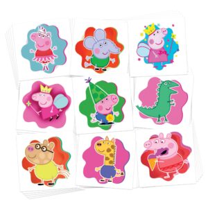 little miss pink pig temporary tattoos - 45pk - kids party favors - pinata stuffers