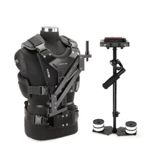 flycam 5000 handheld camera stabilizer with comfort arm vest. precise balancing, smooth & fatigueless operations. quick shock absorption, free quick release, arm brace & table clamp (flcm-cmft-kit)